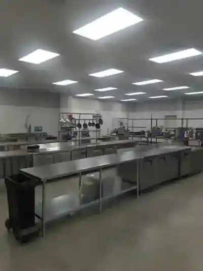 Commercial prep floor inside Five Star Food Stop